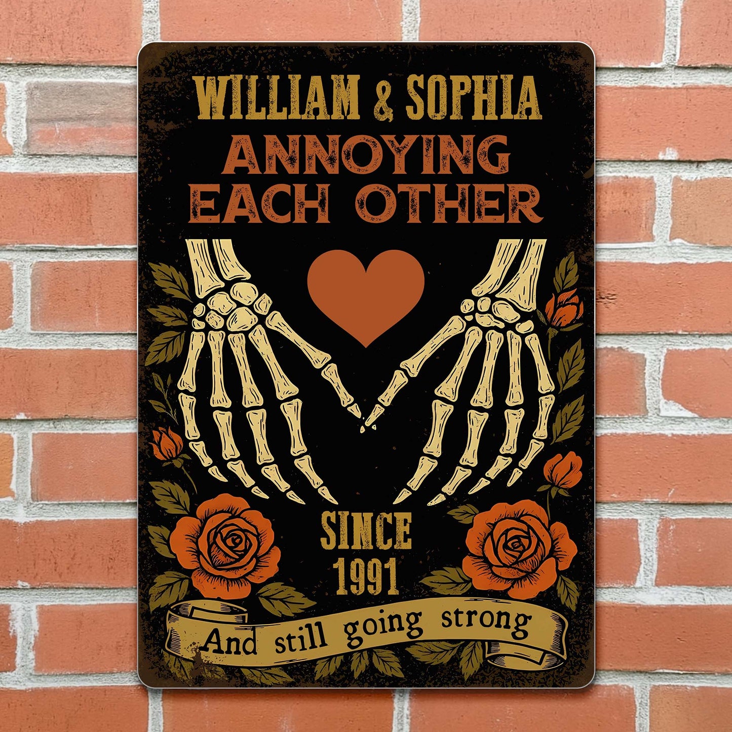 Annoying Each Other And Still Going Strong, Skeleton Hands And Roses