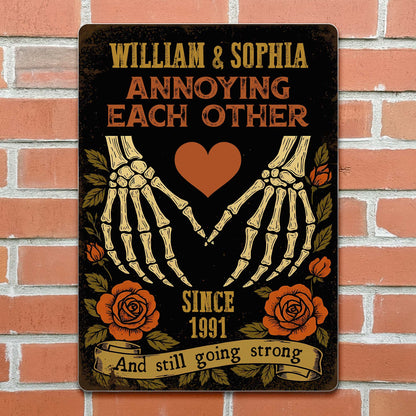 Annoying Each Other And Still Going Strong, Skeleton Hands And Roses