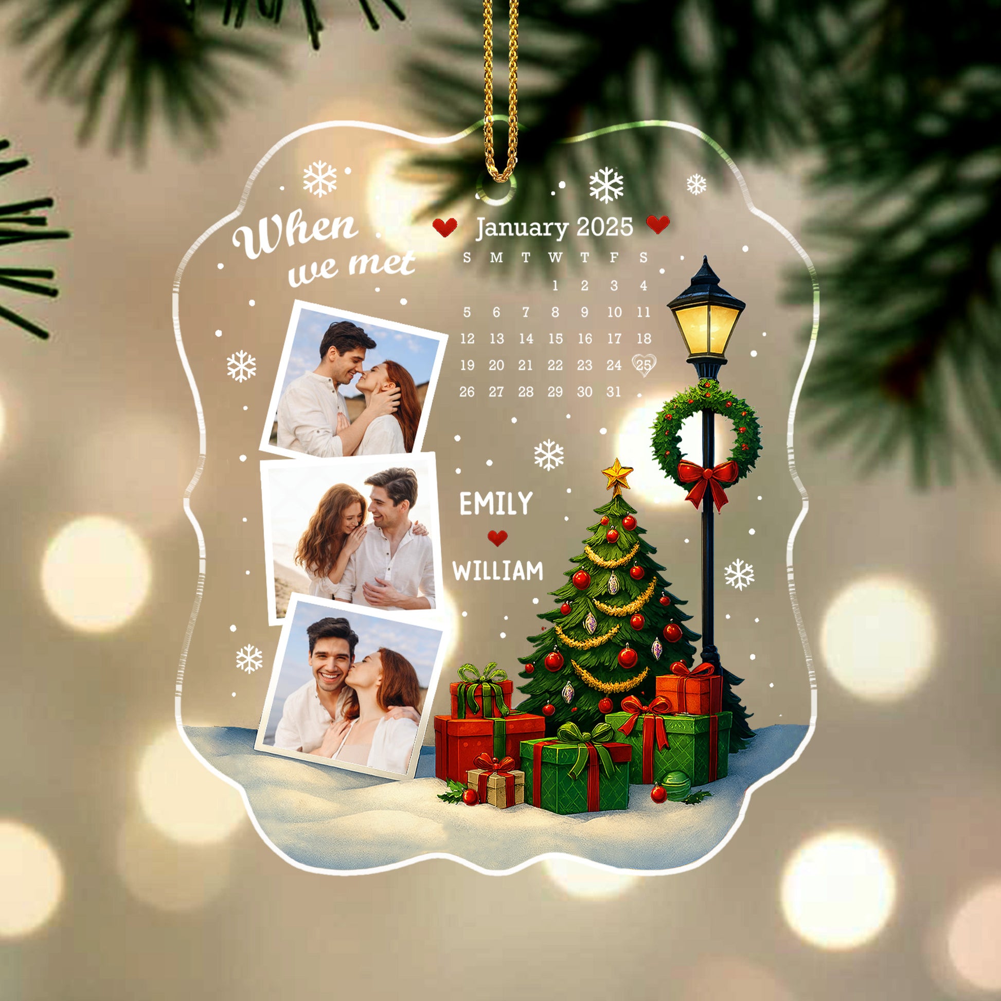 When We Met, Christmas Tree and Calendar Design