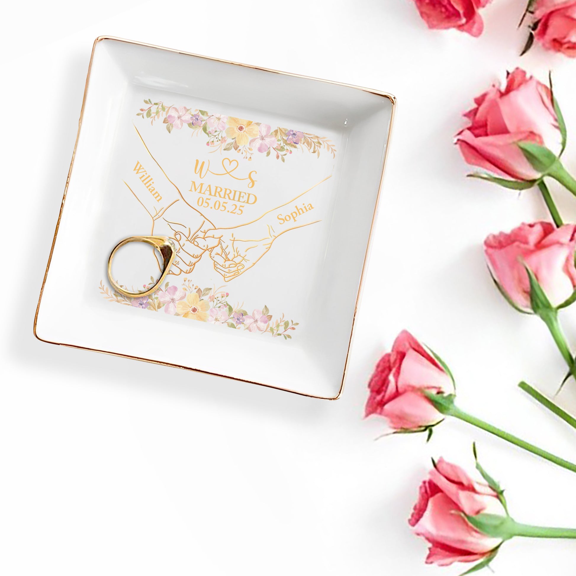 Celebrating A Timeless Bond With Flowers And Wedding Rings