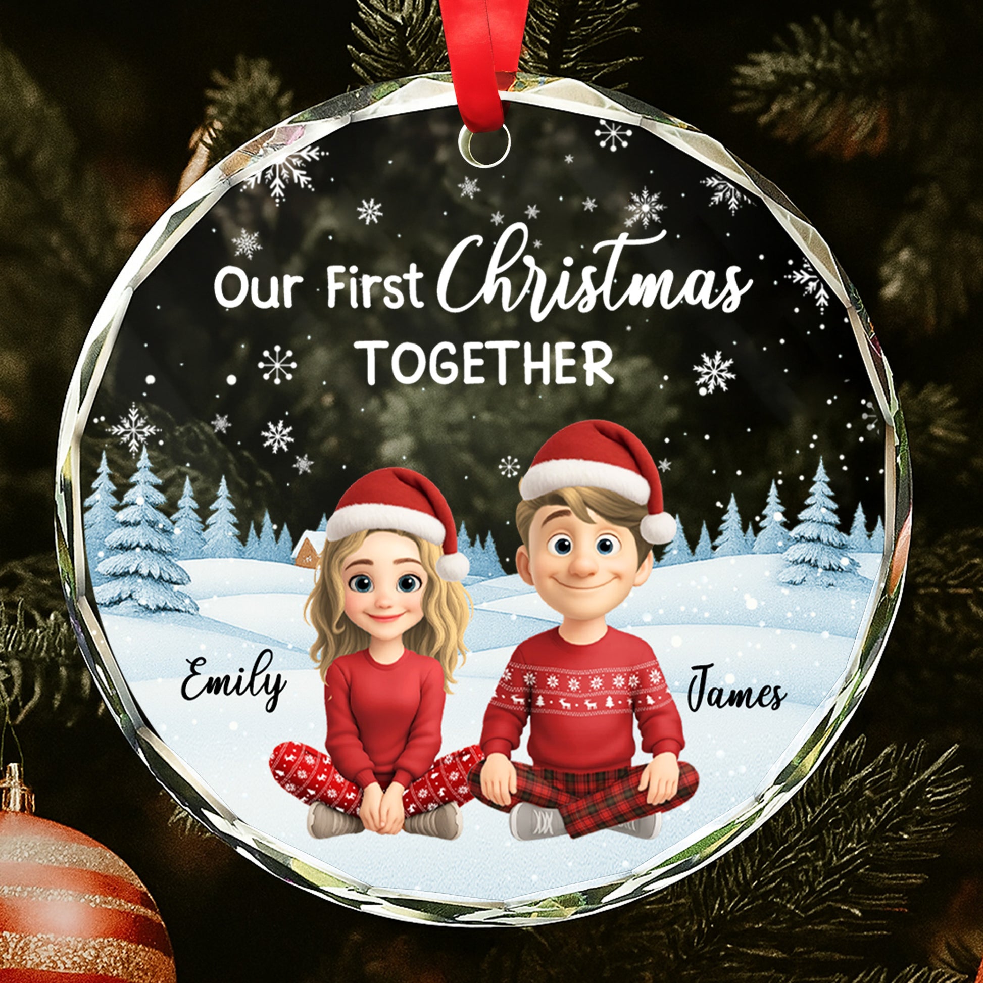 Our First Christmas Together, Snow And Christmas Trees