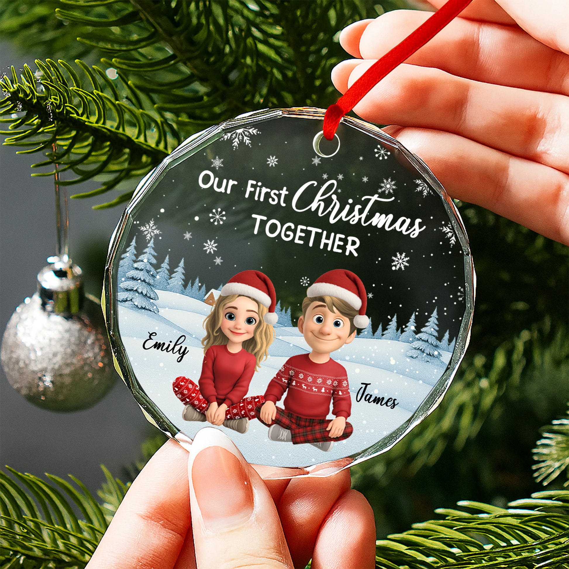 Our First Christmas Together, Snow And Christmas Trees