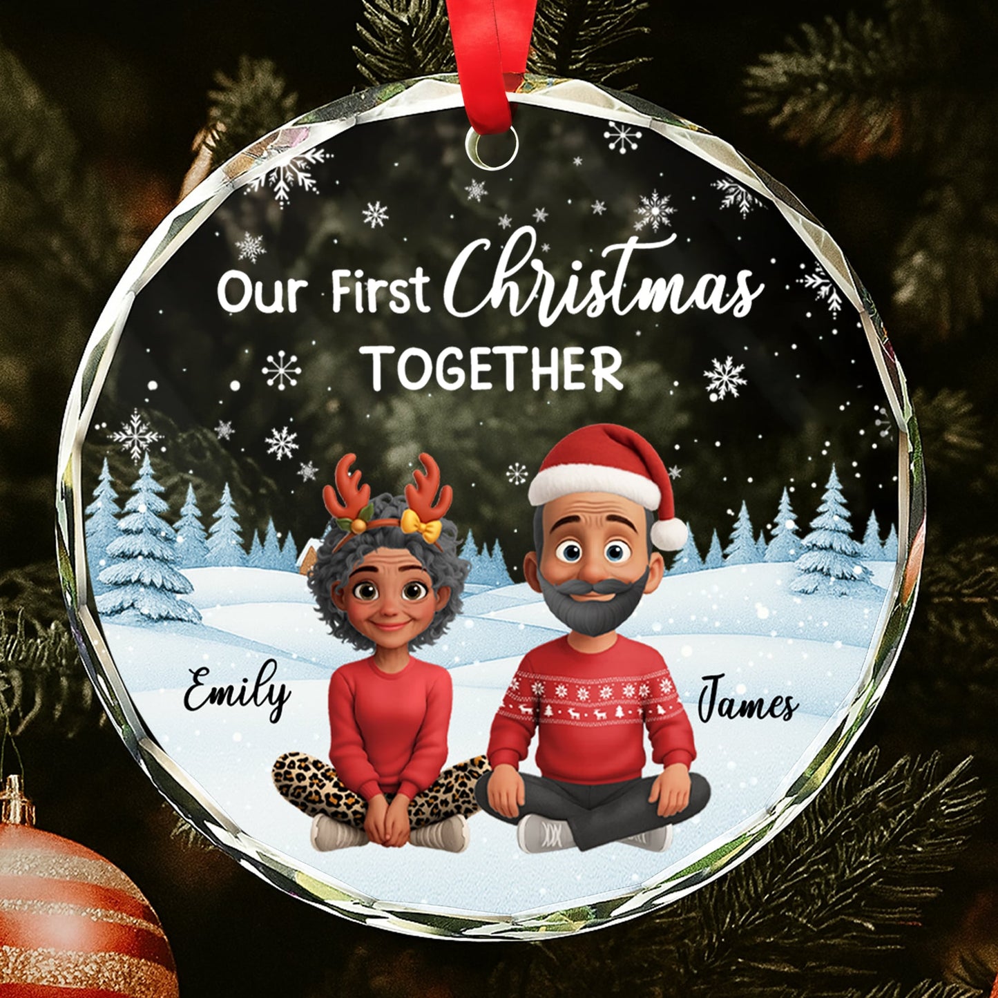 Our First Christmas Together, Snow And Christmas Trees