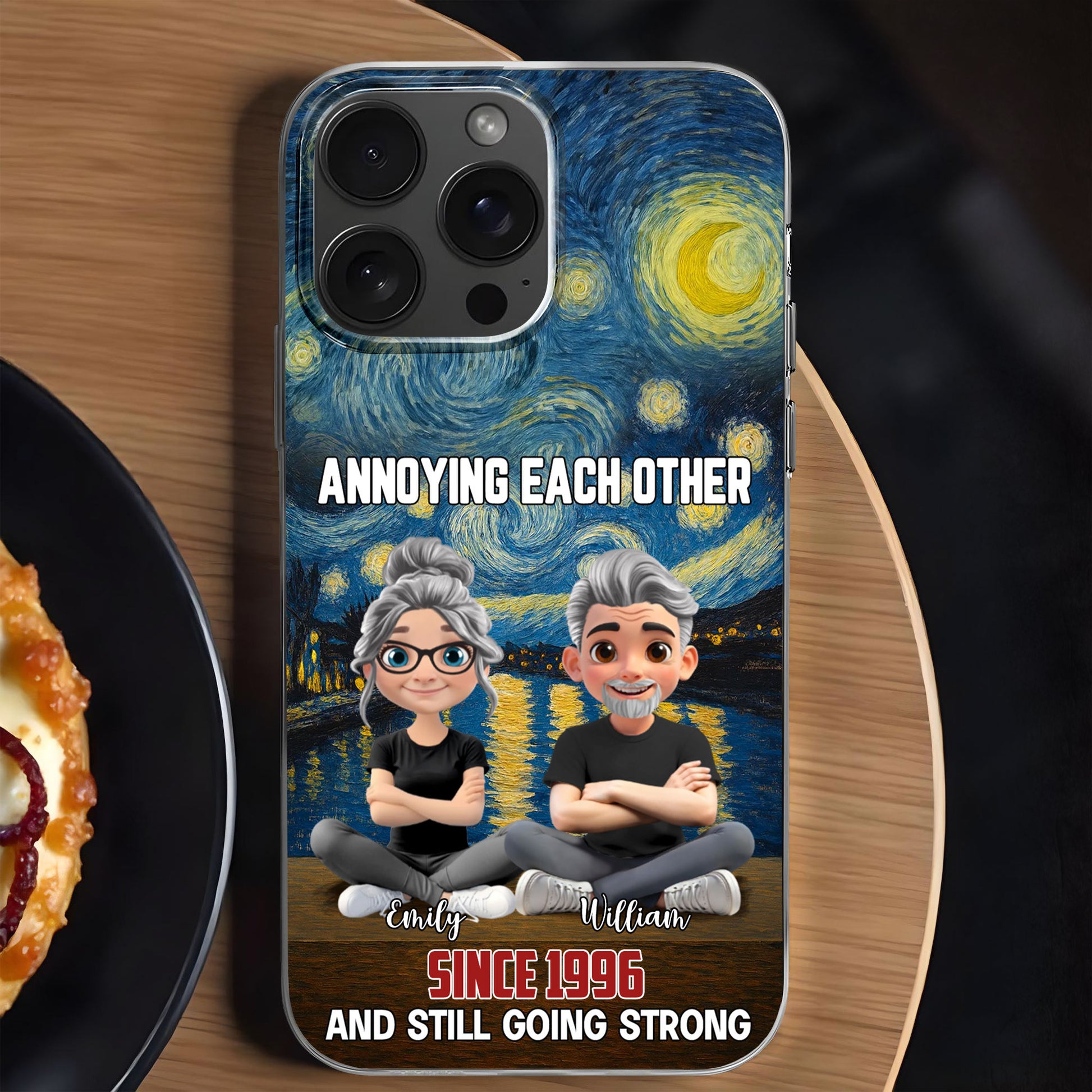 Annoying Each Other, Starry Night, Cartoon Couple