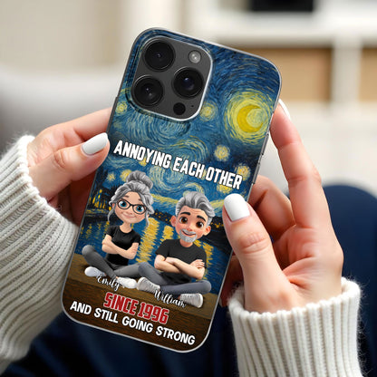 Annoying Each Other, Starry Night, Cartoon Couple