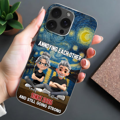 Annoying Each Other, Starry Night, Cartoon Couple