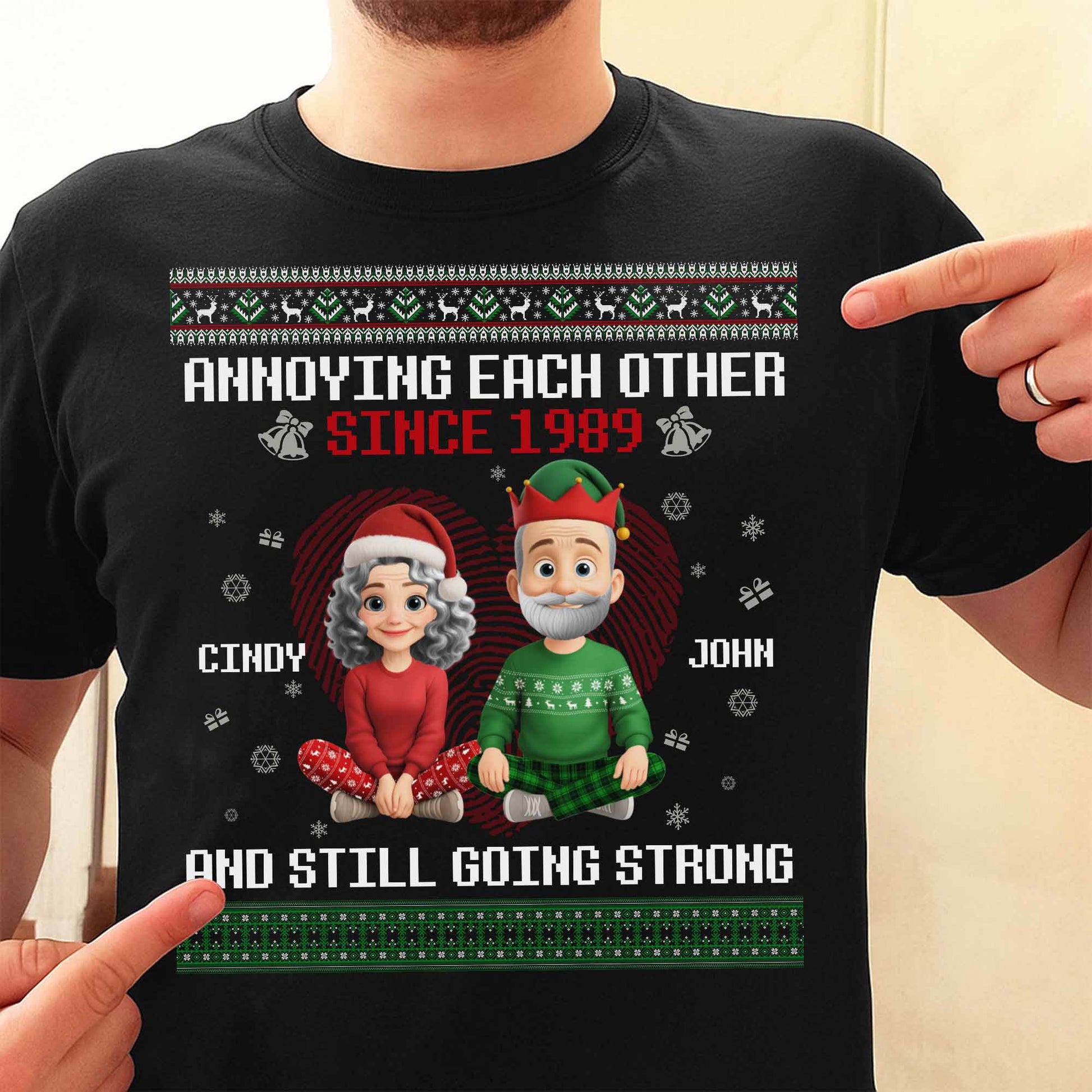 Annoying Each Other Since, Christmas Elf Hats and Sweaters