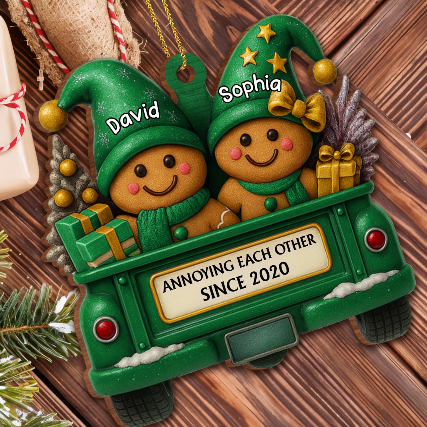 Annoying Each Other Since, Gingerbread Couple In Truck