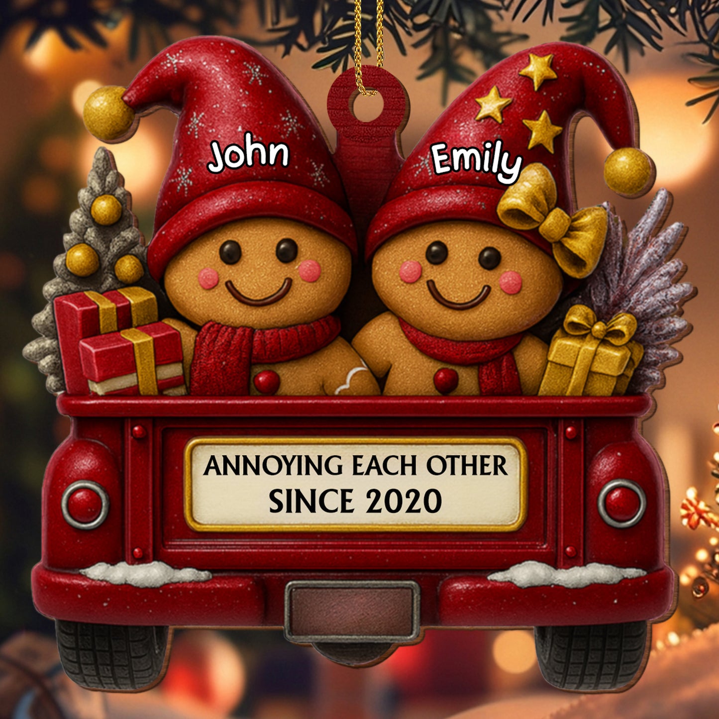 Annoying Each Other Since, Gingerbread Couple In Truck