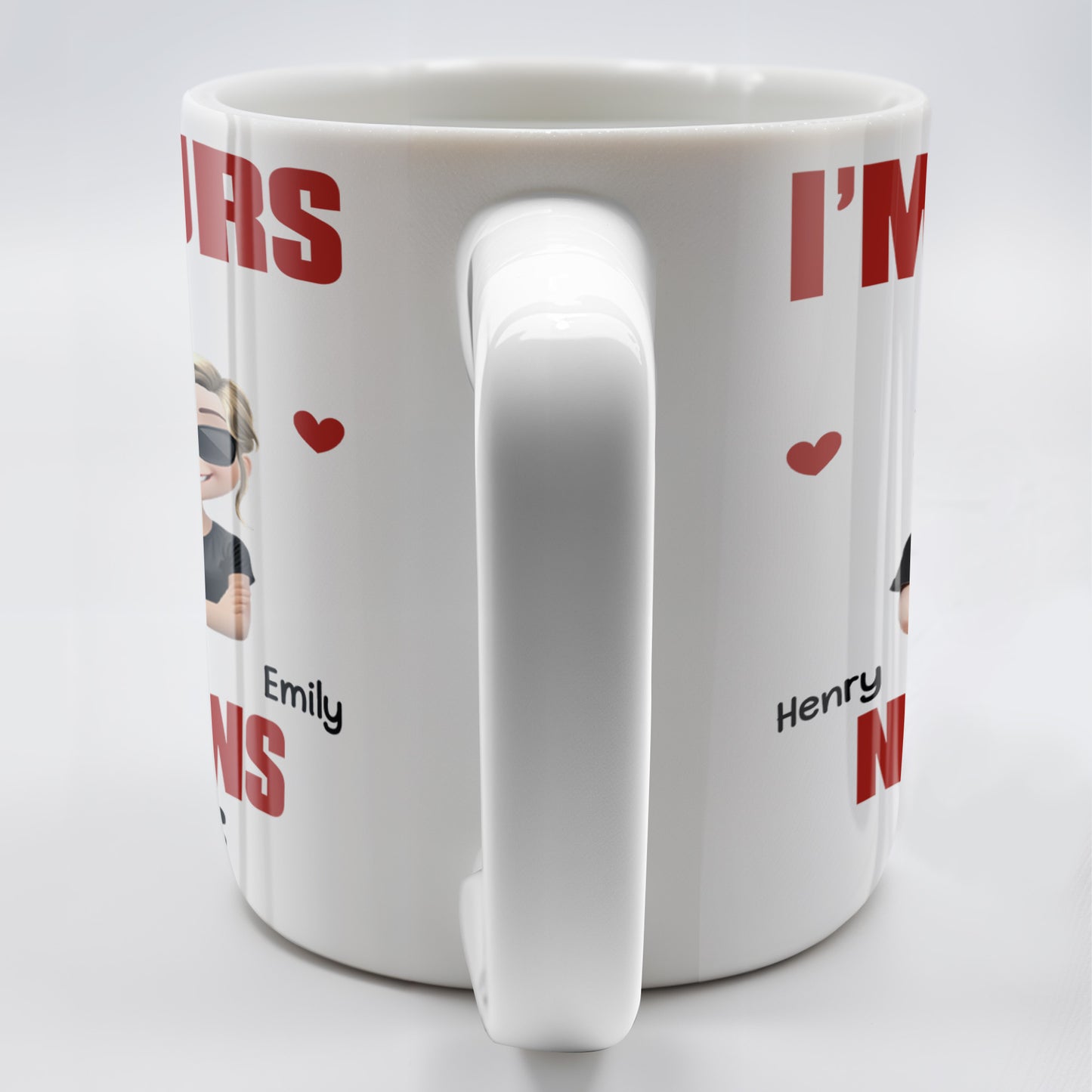 I'm Yours No Returns Or Refunds, Cartoon Couple With Hearts