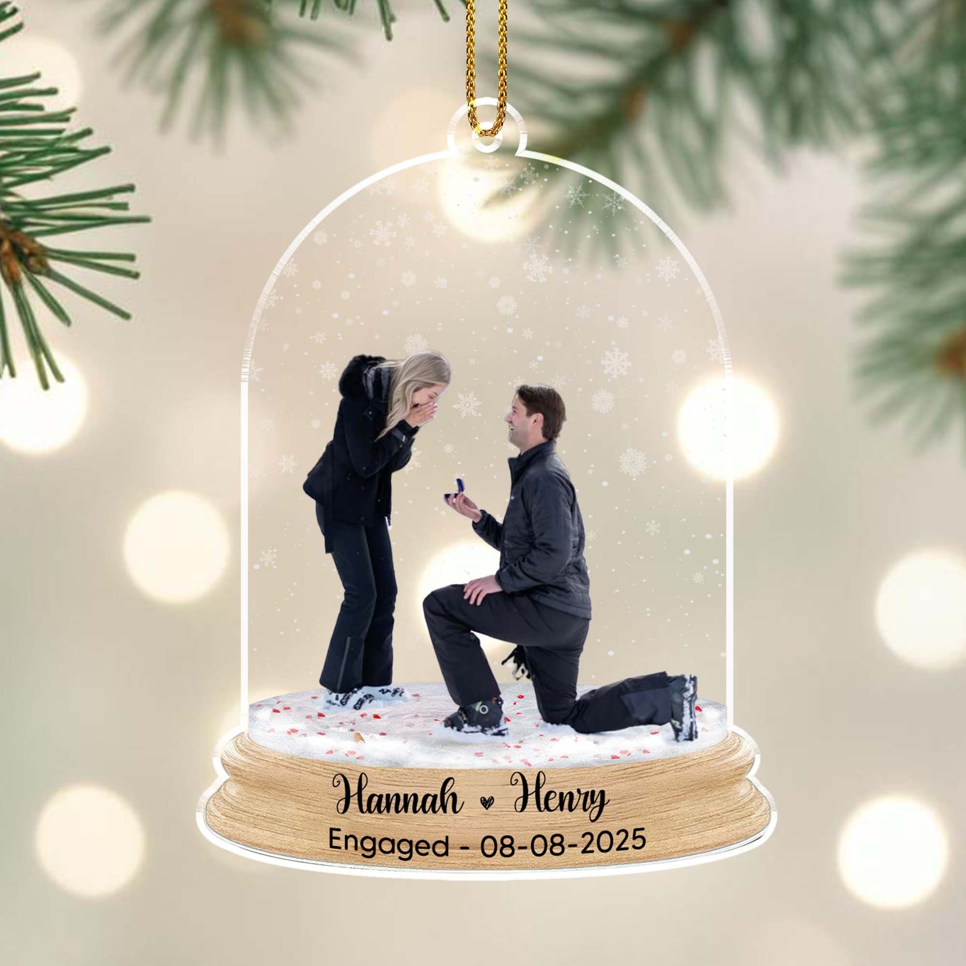 Celebrate Your Special Moments, Romantic Proposal Scene Ornament