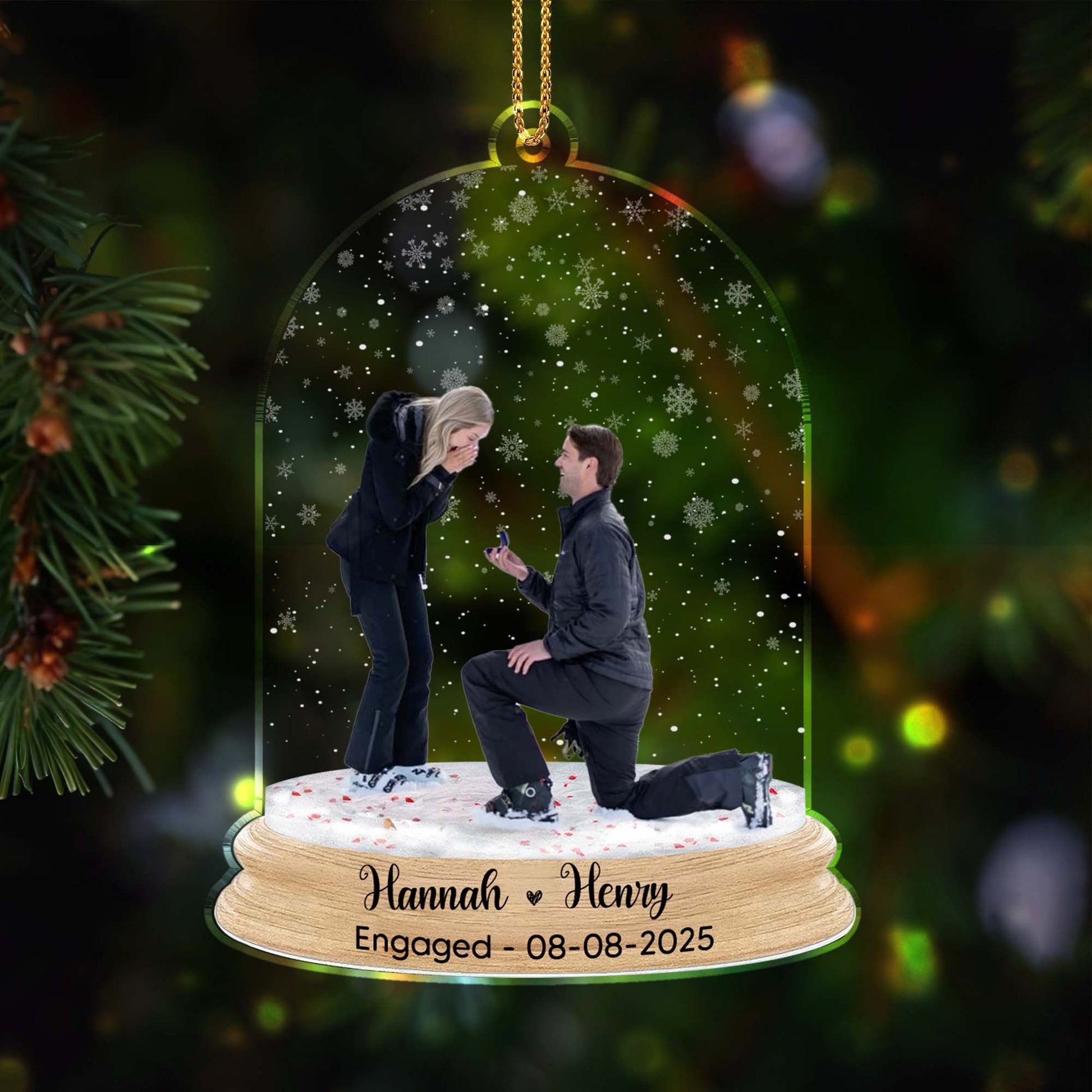 Celebrate Your Special Moments, Romantic Proposal Scene Ornament