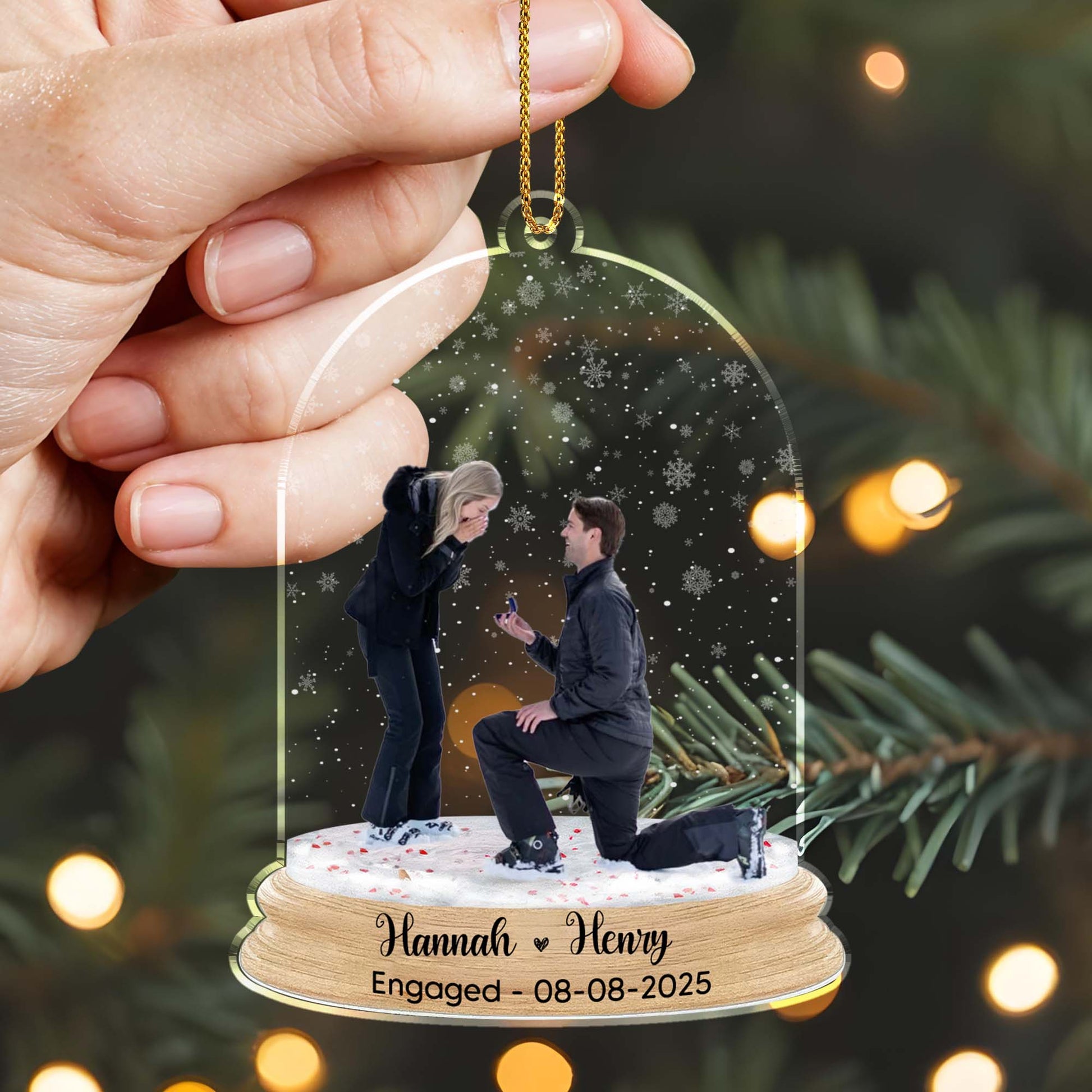 Celebrate Your Special Moments, Romantic Proposal Scene Ornament