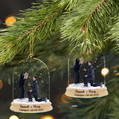 Celebrate Your Special Moments, Romantic Proposal Scene Ornament