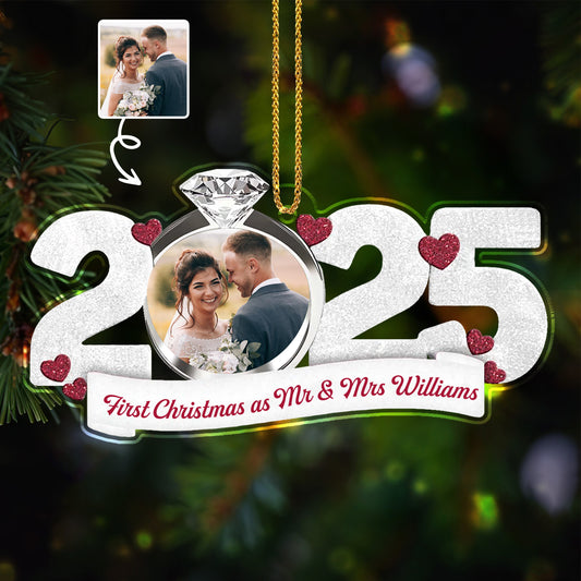 First Christmas As Mr & Mrs With Hearts