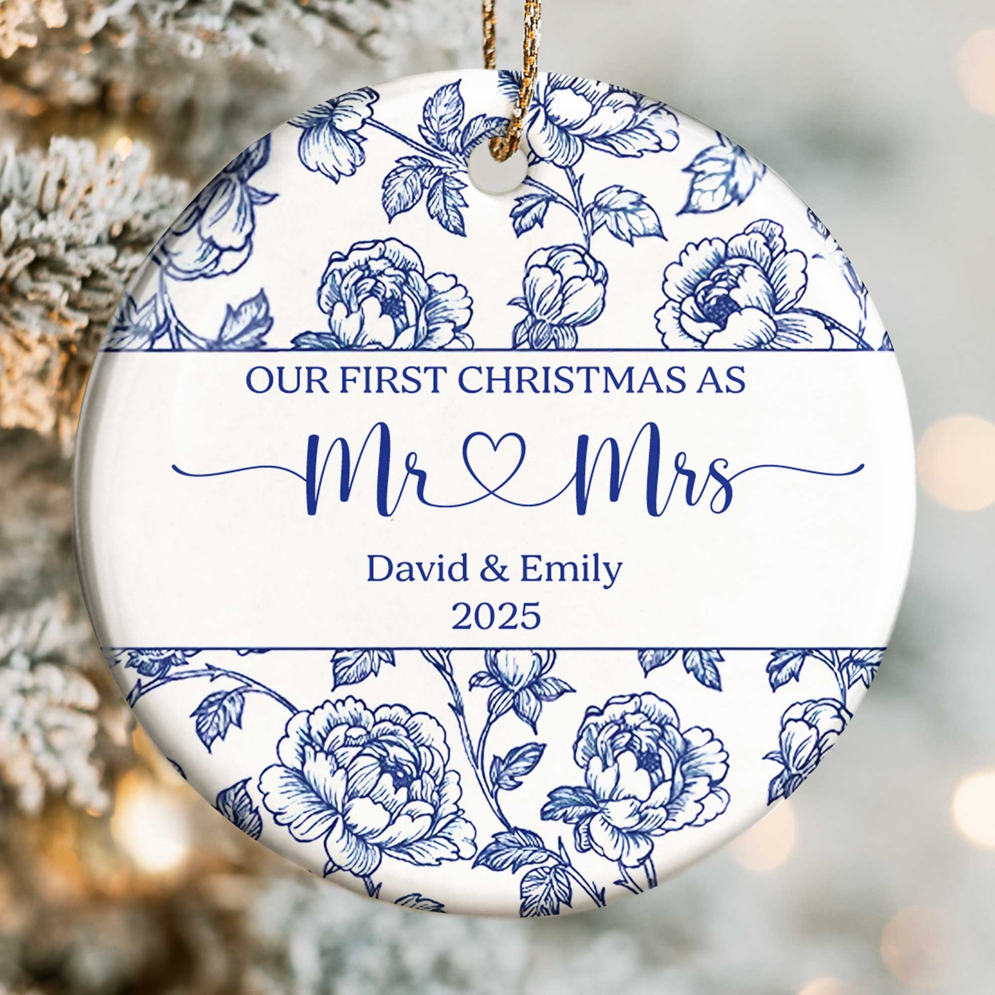 Our First Christmas As Mr & Mrs, Featuring Elegant Floral Design