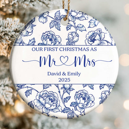 Our First Christmas As Mr & Mrs, Featuring Elegant Floral Design
