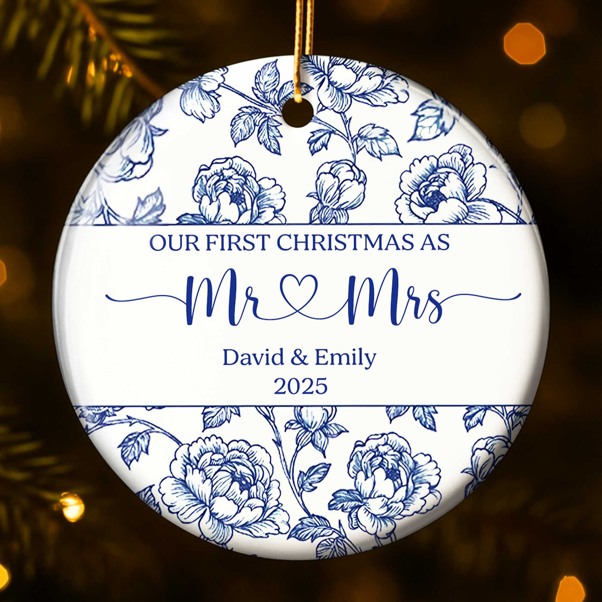 Our First Christmas As Mr & Mrs, Featuring Elegant Floral Design