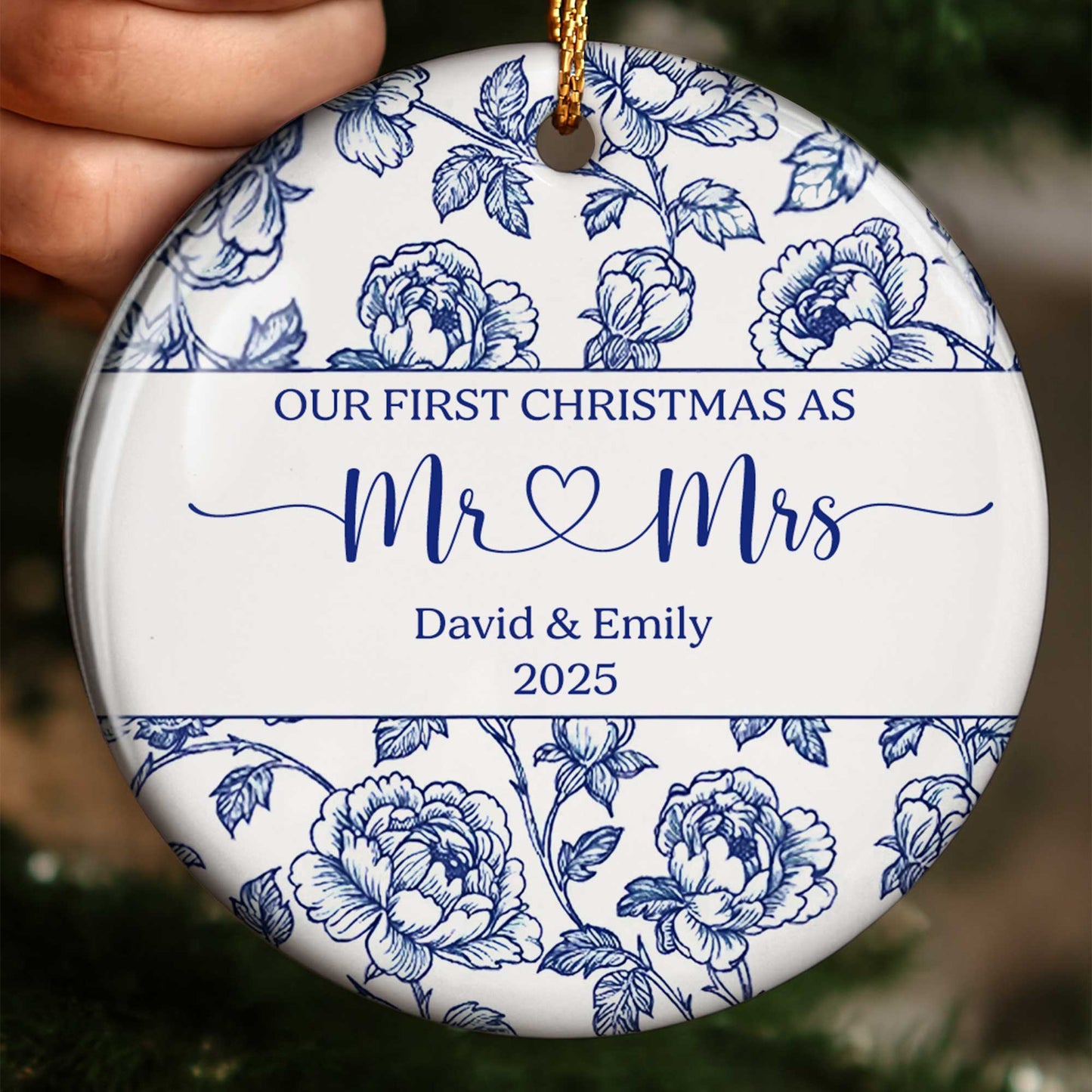 Our First Christmas As Mr & Mrs, Featuring Elegant Floral Design