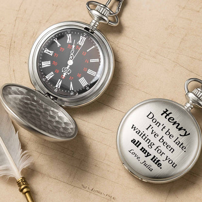 Don't Be Late, I've Been Waiting For You, Engraved Clock