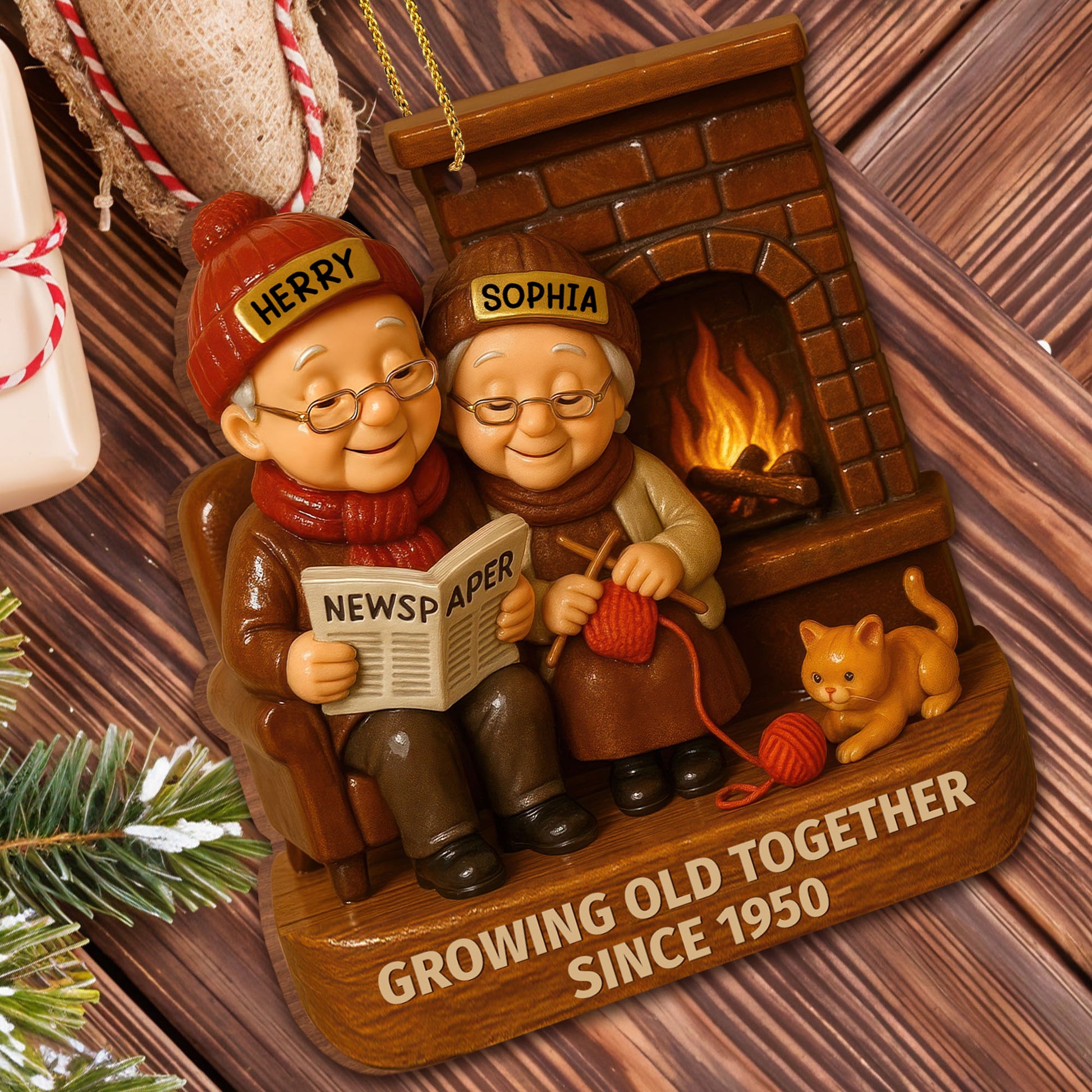 Growing Old Together With Elderly Couple And Cat