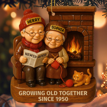 Growing Old Together With Elderly Couple And Cat