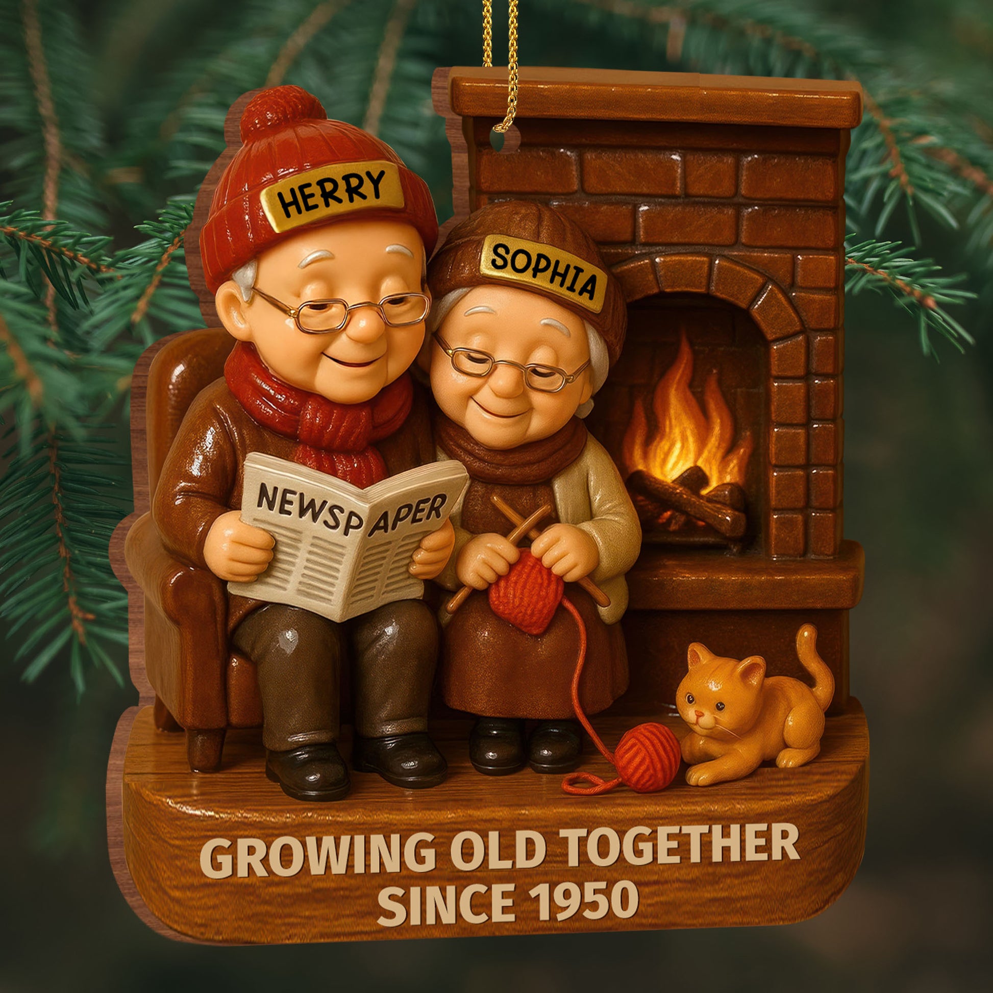 Growing Old Together With Elderly Couple And Cat