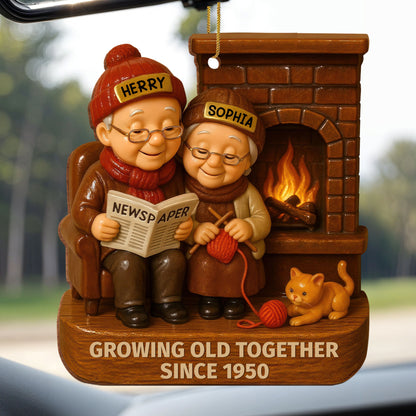 Growing Old Together With Elderly Couple And Cat