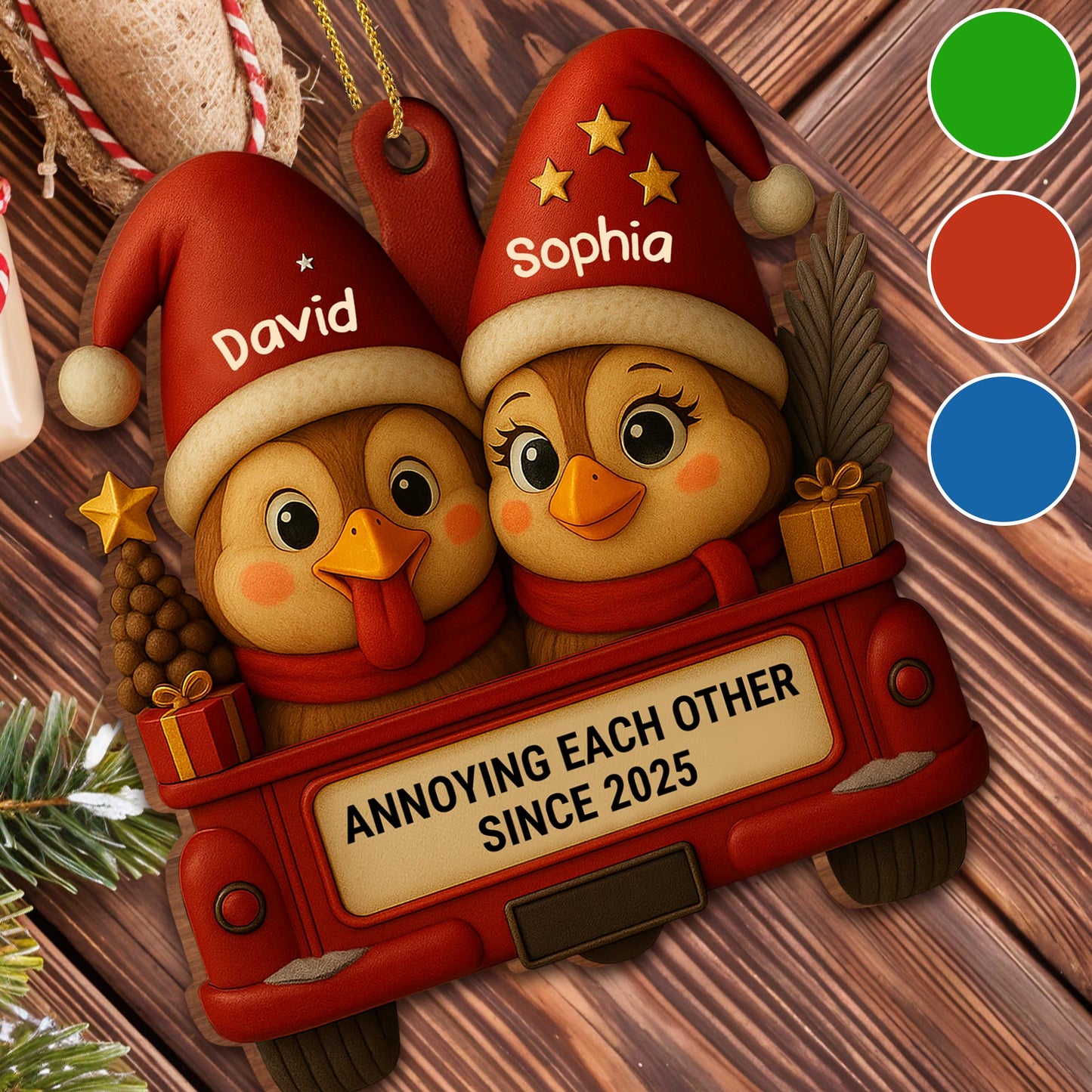 Annoying Each Other Since, Owls In Santa Hats