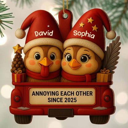 Annoying Each Other Since, Owls In Santa Hats
