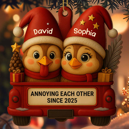 Annoying Each Other Since, Owls In Santa Hats