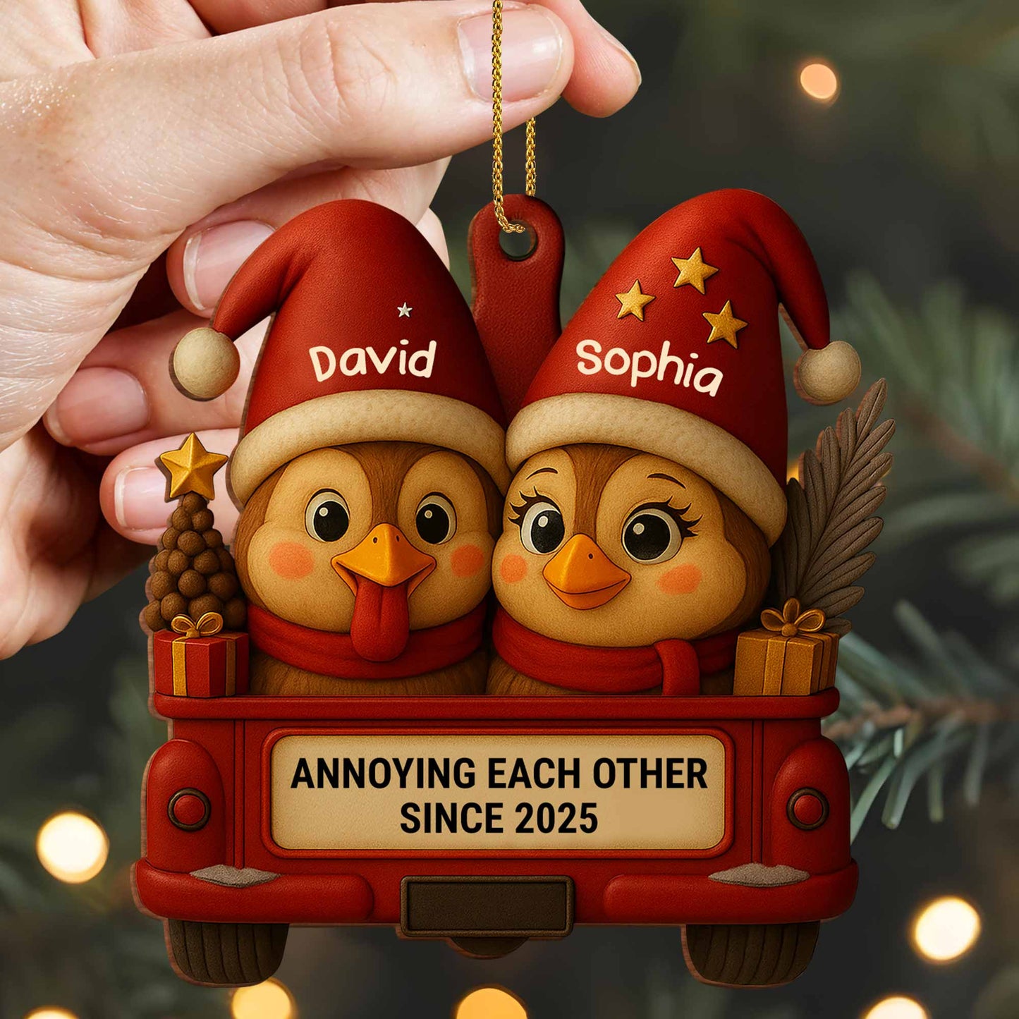 Annoying Each Other Since, Owls In Santa Hats