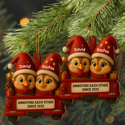 Annoying Each Other Since, Owls In Santa Hats