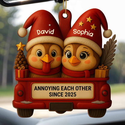 Annoying Each Other Since, Owls In Santa Hats