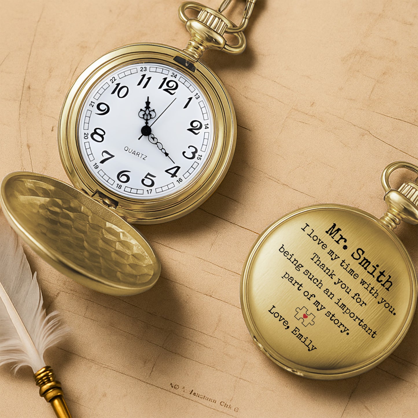 I Love My Time With You, Thank You, Pocket Watch With Cross
