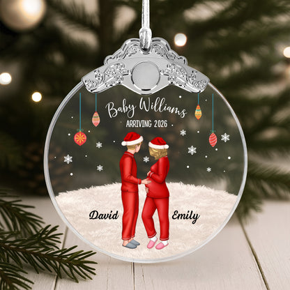 Baby Williams Arriving, Expecting Couple Christmas Ornament