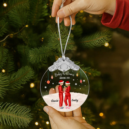 Baby Williams Arriving, Expecting Couple Christmas Ornament