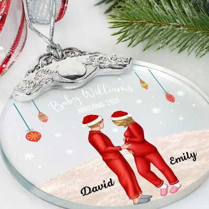 Baby Williams Arriving, Expecting Couple Christmas Ornament