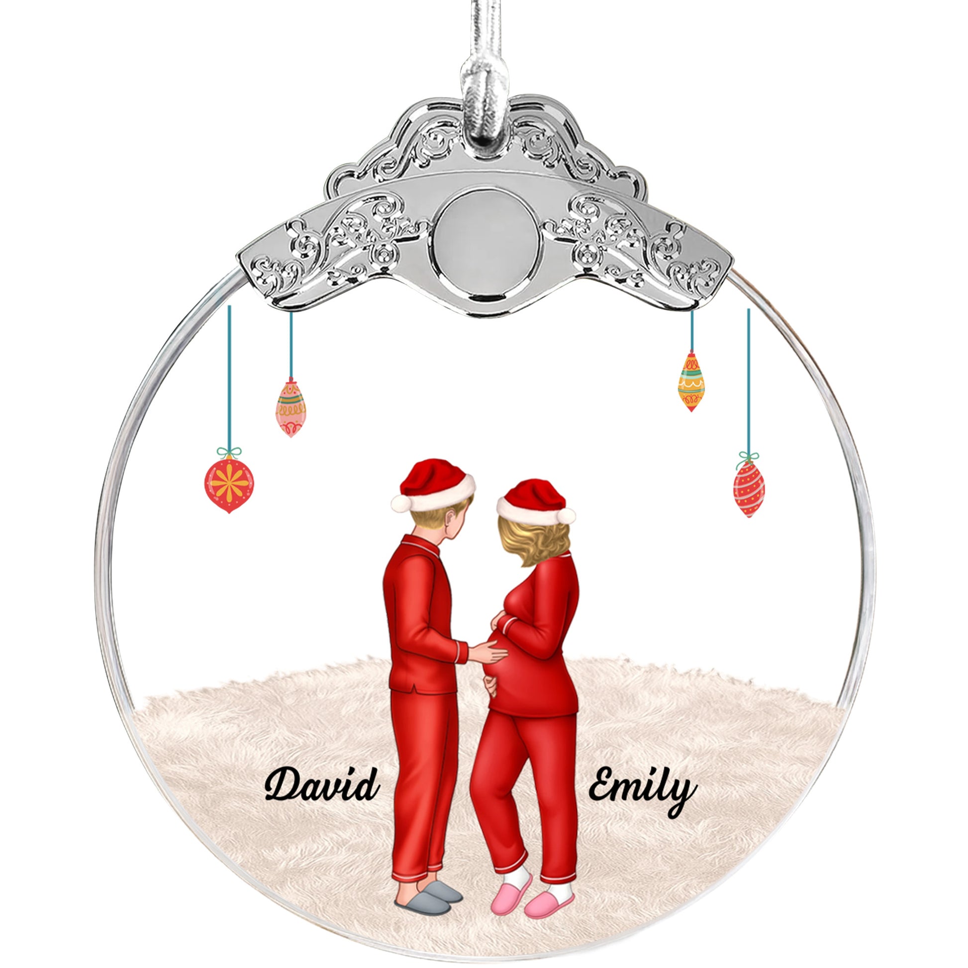 Baby Williams Arriving, Expecting Couple Christmas Ornament