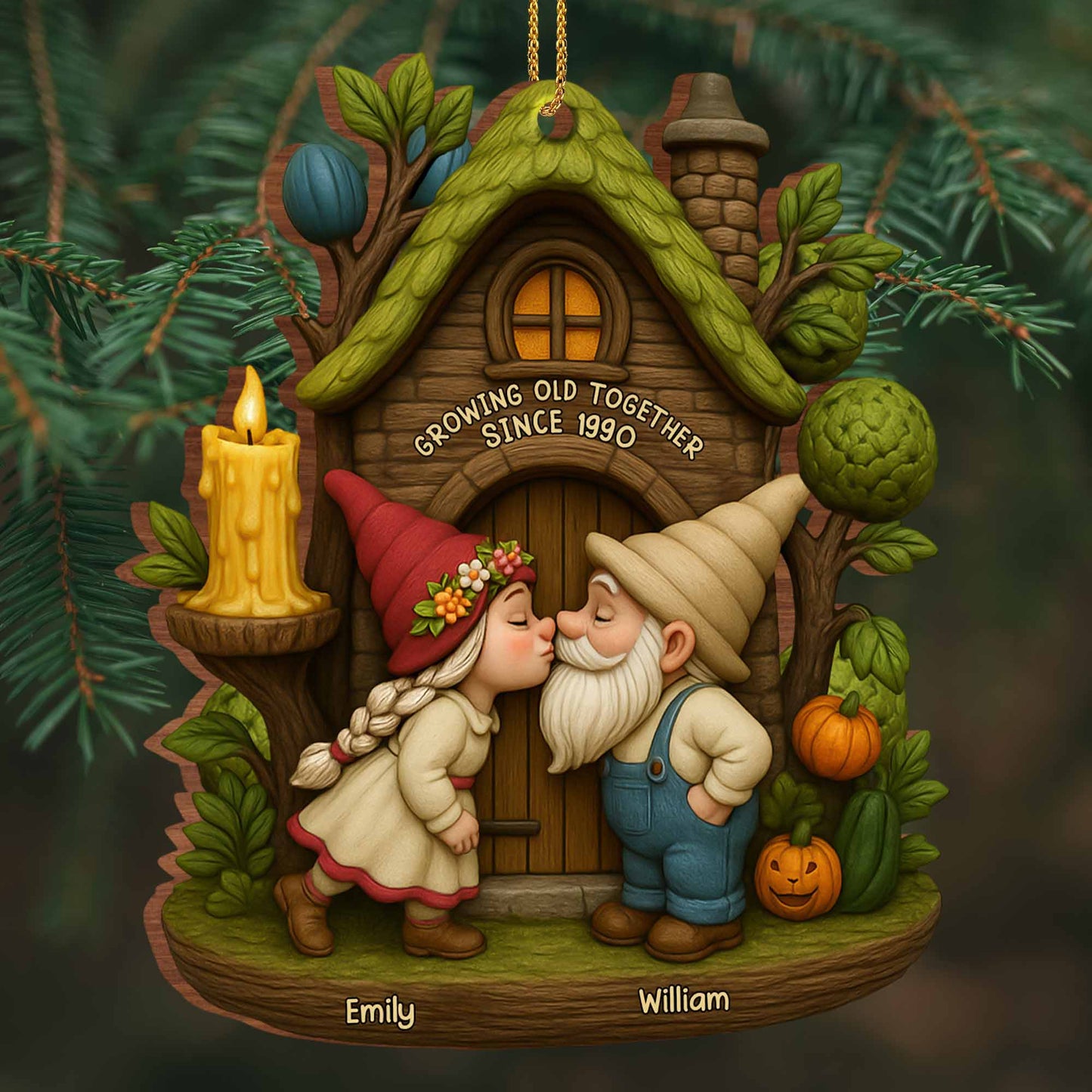 Growing Old Together Gnomes In Tree House
