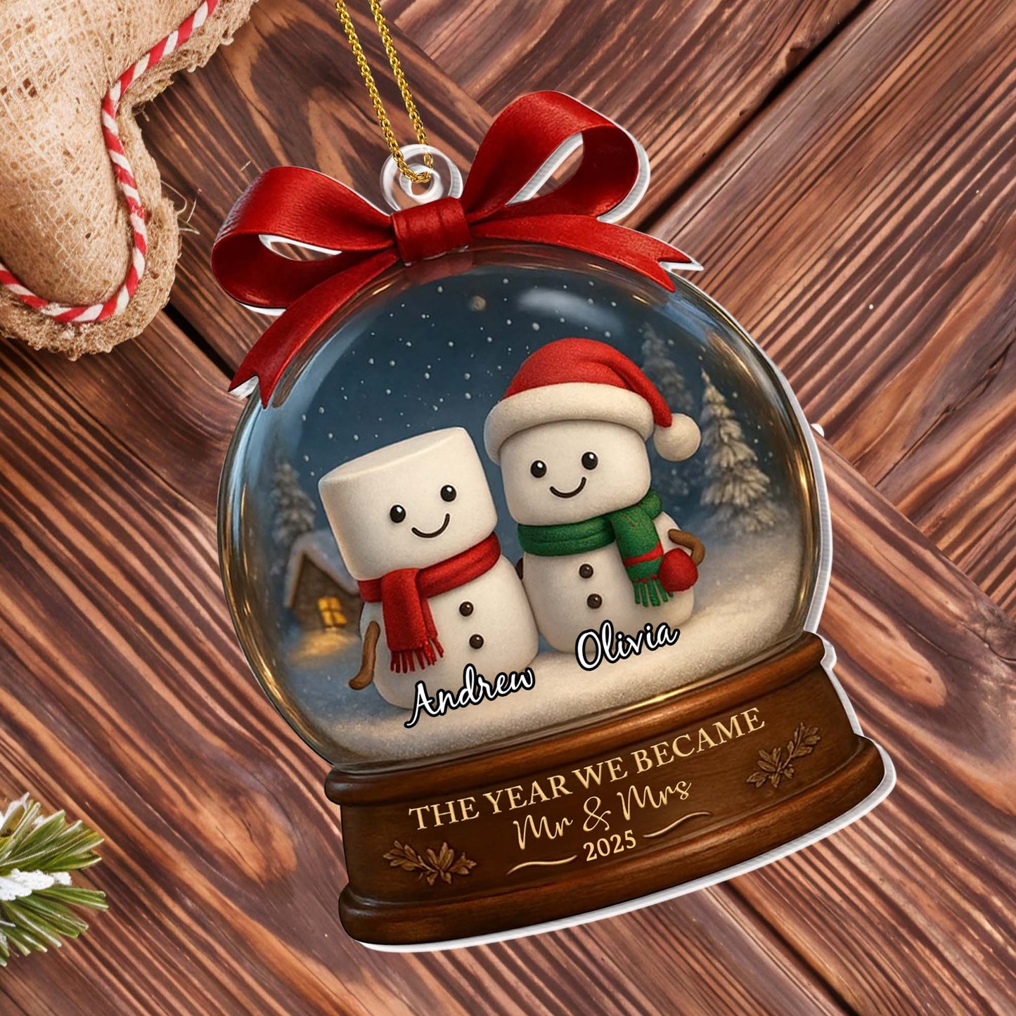 The Year We Became Mr & Mrs With Marshmallow Figures