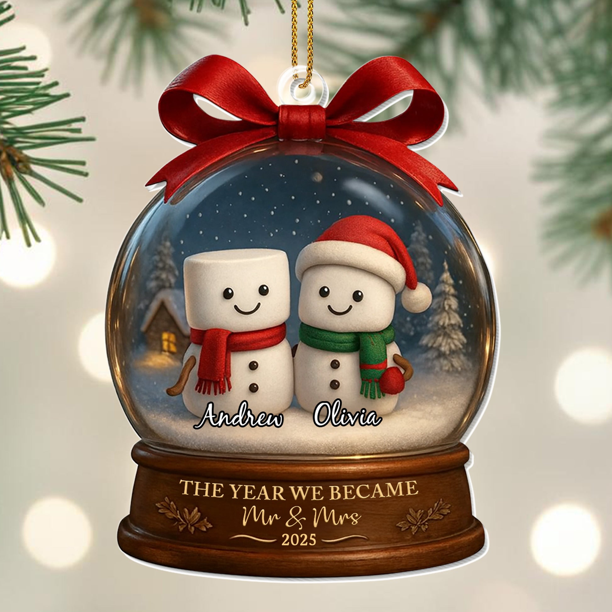 The Year We Became Mr & Mrs With Marshmallow Figures