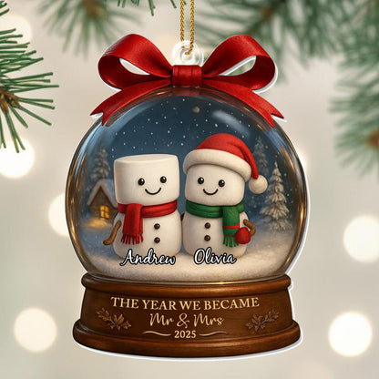 The Year We Became Mr & Mrs With Marshmallow Figures