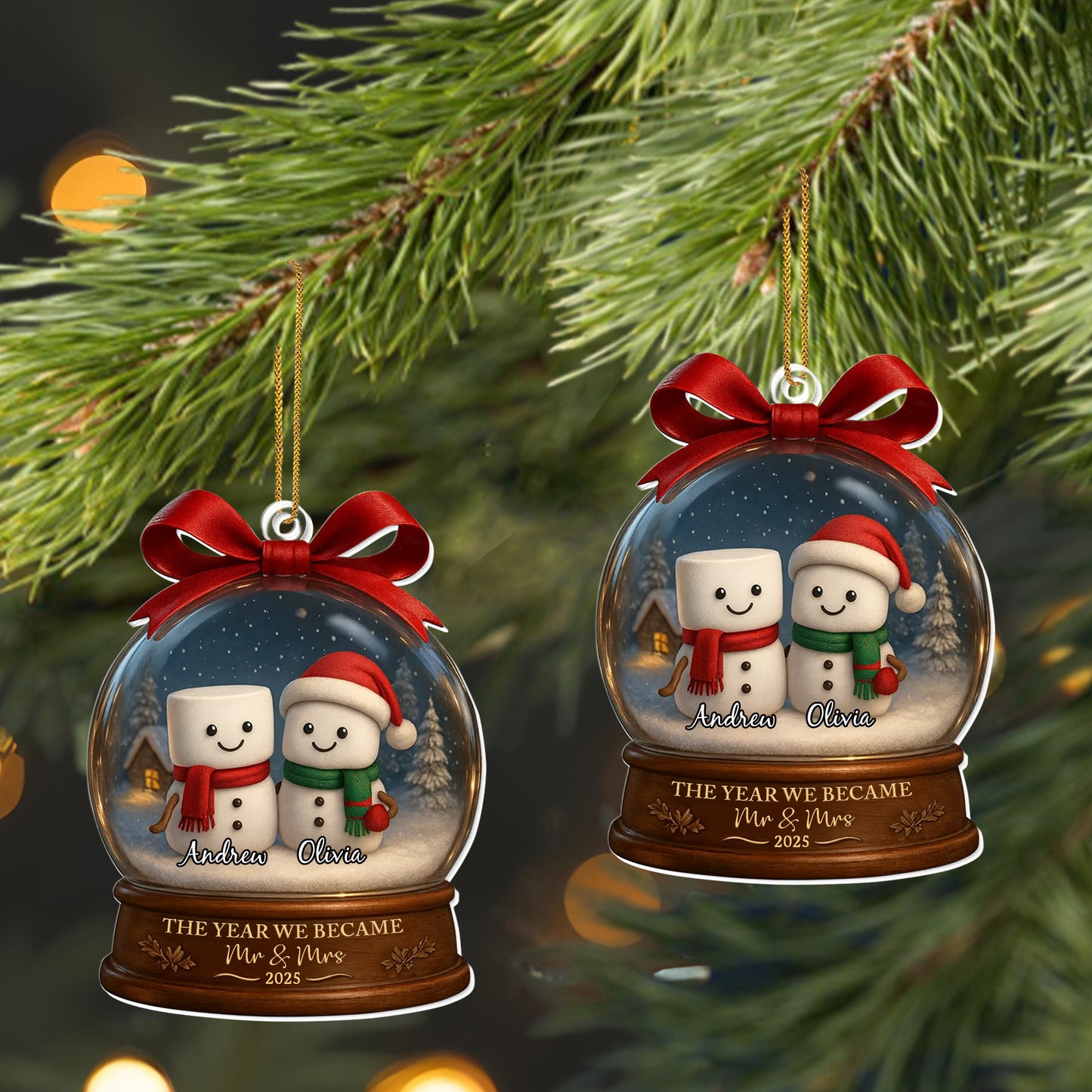 The Year We Became Mr & Mrs With Marshmallow Figures