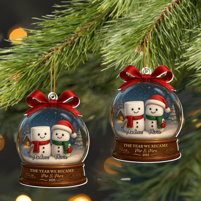 The Year We Became Mr & Mrs With Marshmallow Figures