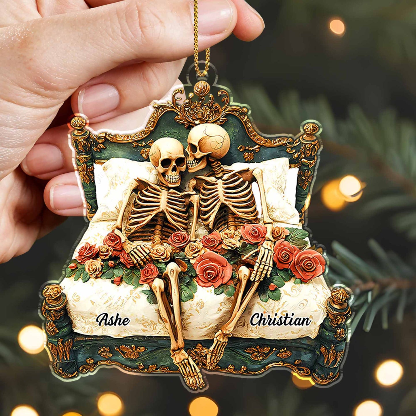 Celebrate Eternal Love, Skeleton Couple And Roses