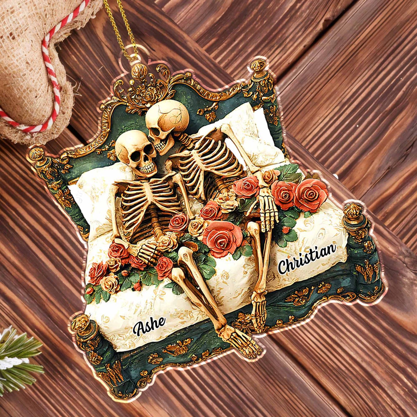 Celebrate Eternal Love, Skeleton Couple And Roses