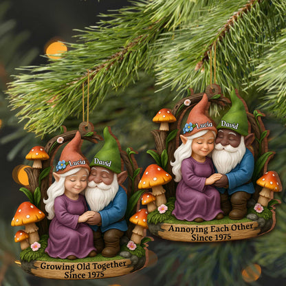 Growing Old Together Gnome Couple With Mushrooms