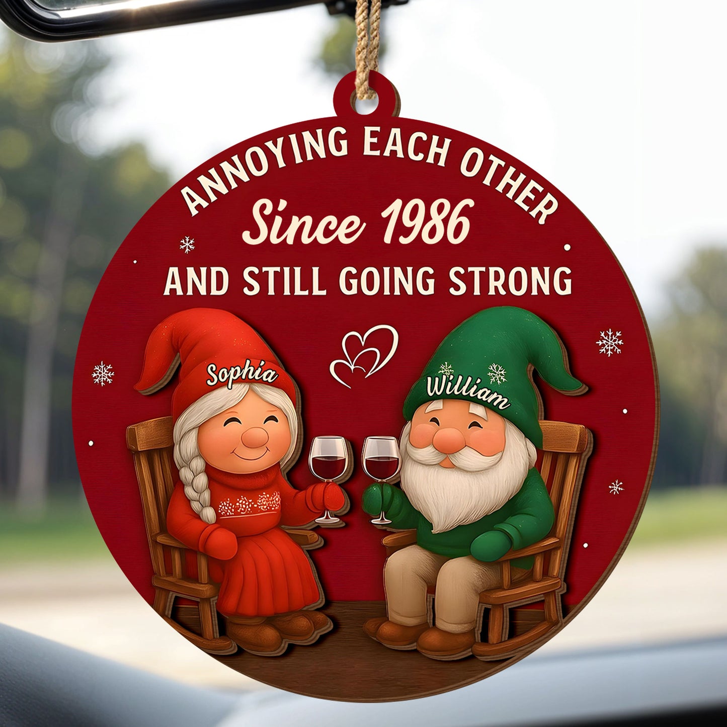 Annoying Each Other Since, Gnome Couple With Wine Glasses