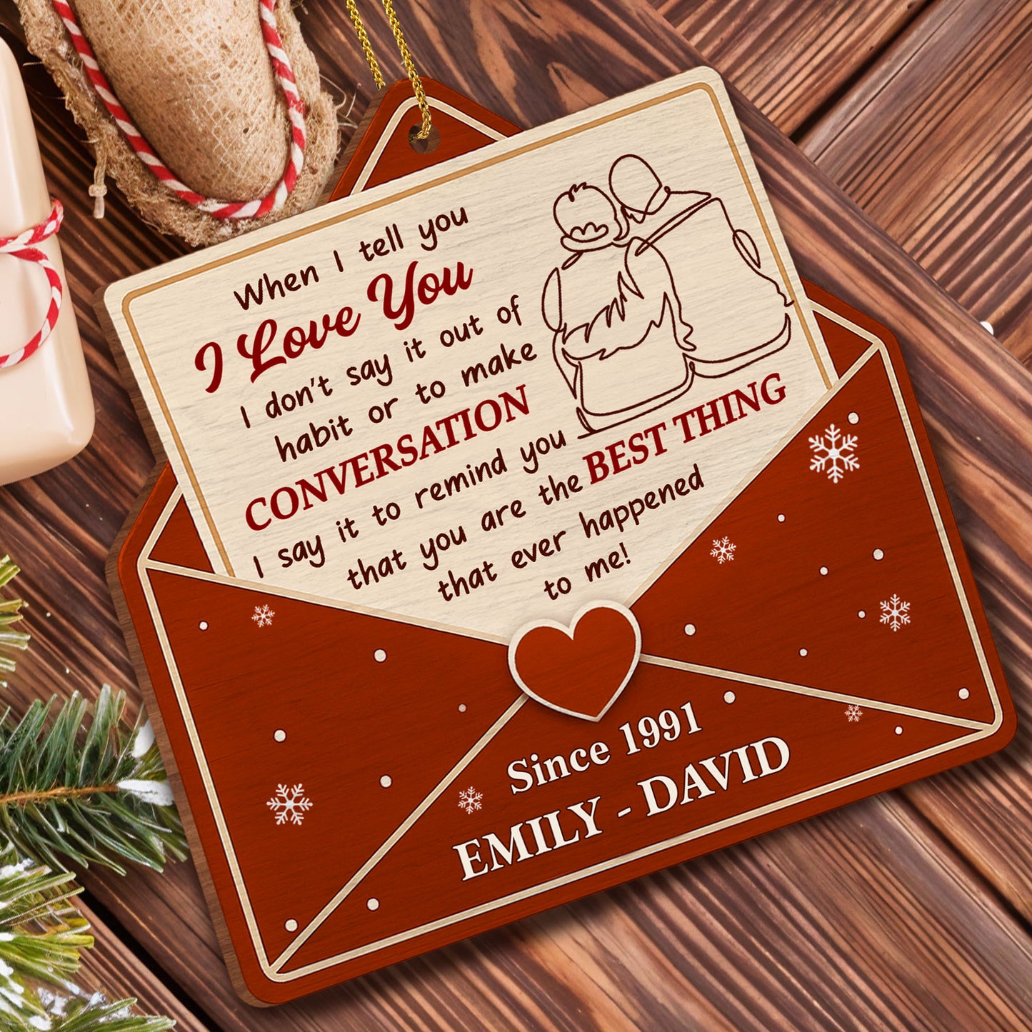 When I Tell You I Love You, Couple And Heart Design